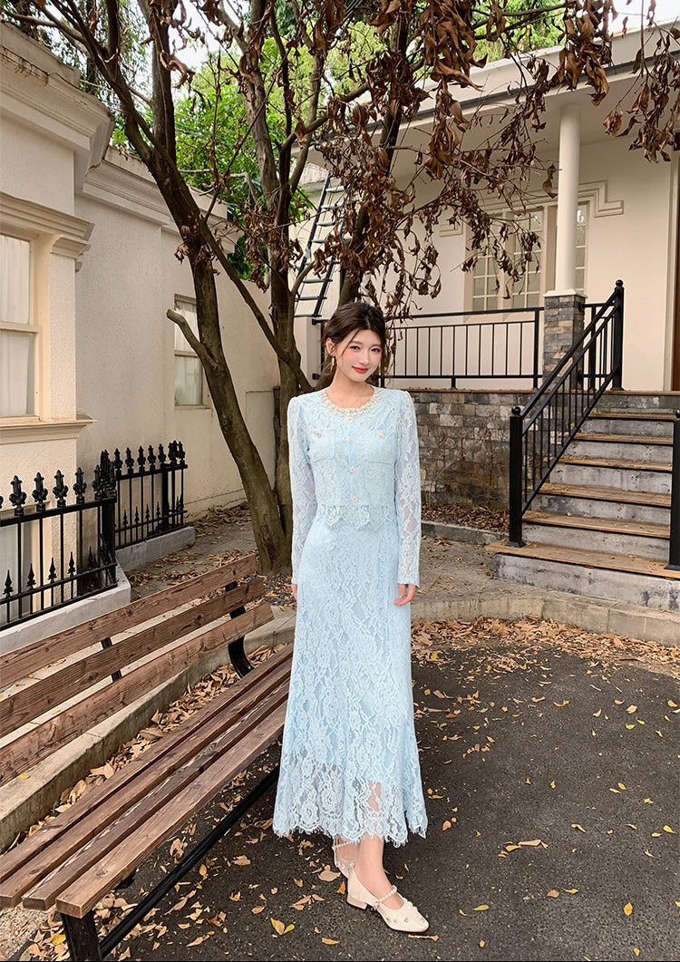 Genevieve Guipure Lace Jacket Dress