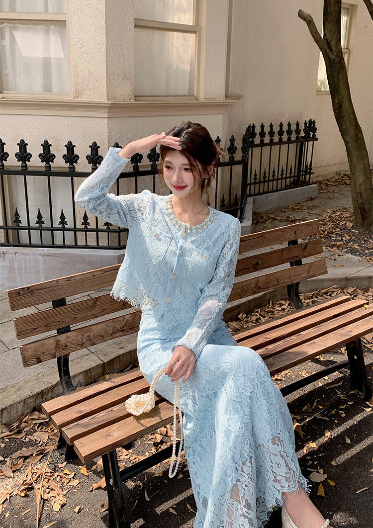 Genevieve Guipure Lace Jacket Dress