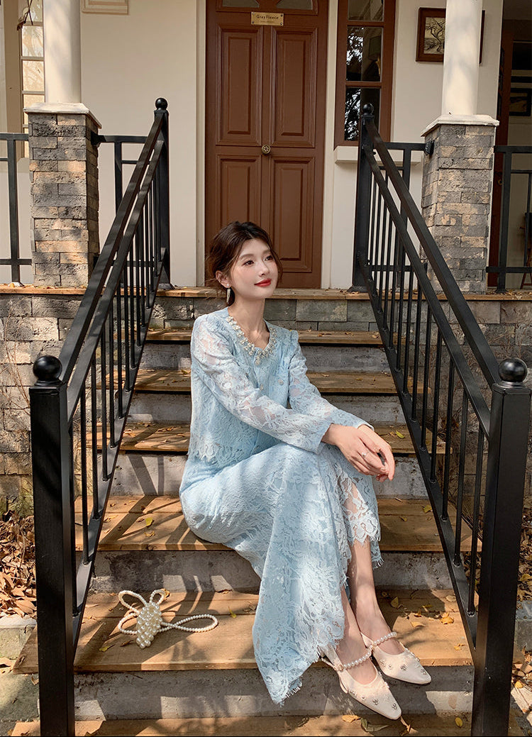 Genevieve Guipure Lace Jacket Dress