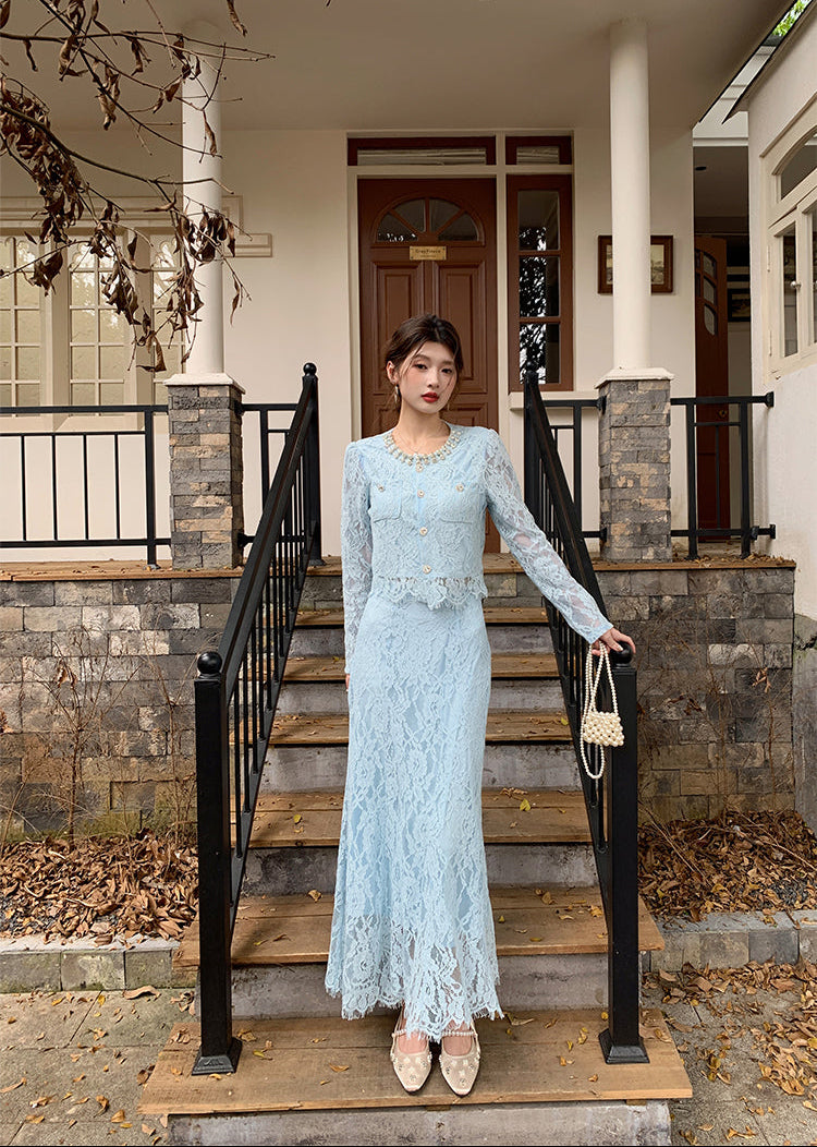Genevieve Guipure Lace Jacket Dress