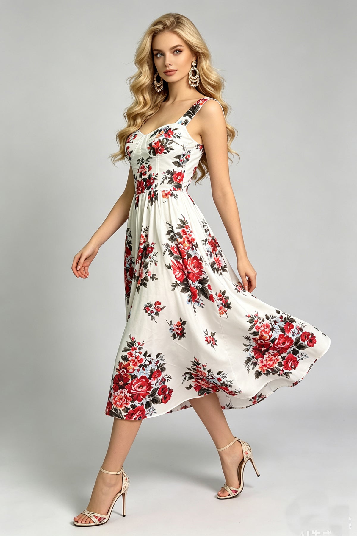 Scarlett Floral Sweetheart A-Line Dress