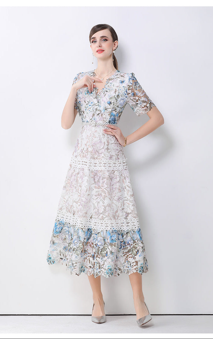 Secret Garden Scalloped Lace Gown