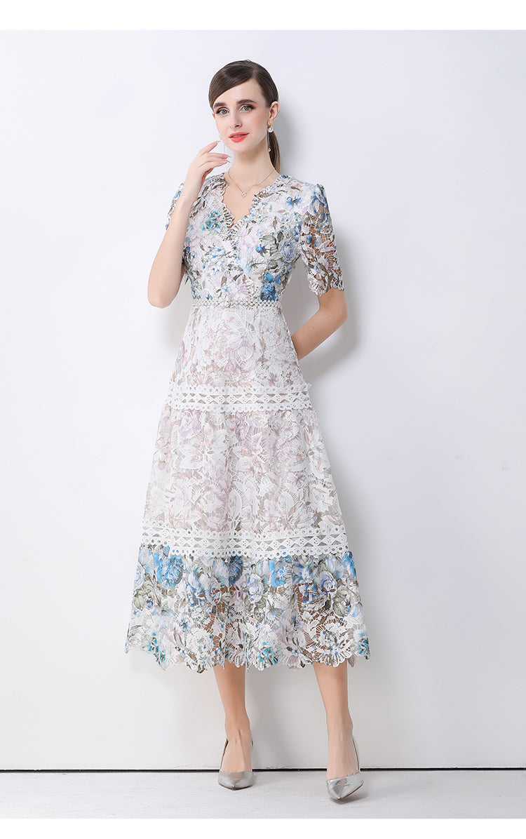 Secret Garden Scalloped Lace Gown