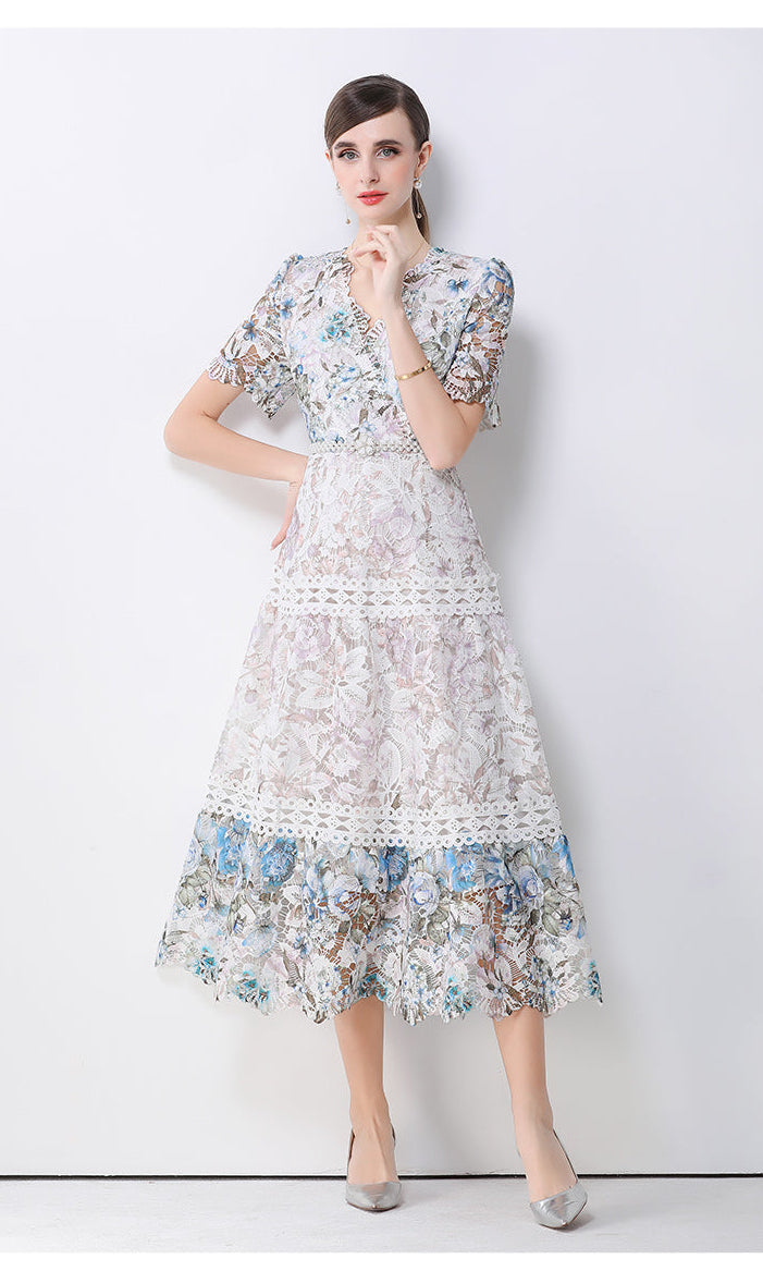 Secret Garden Scalloped Lace Gown