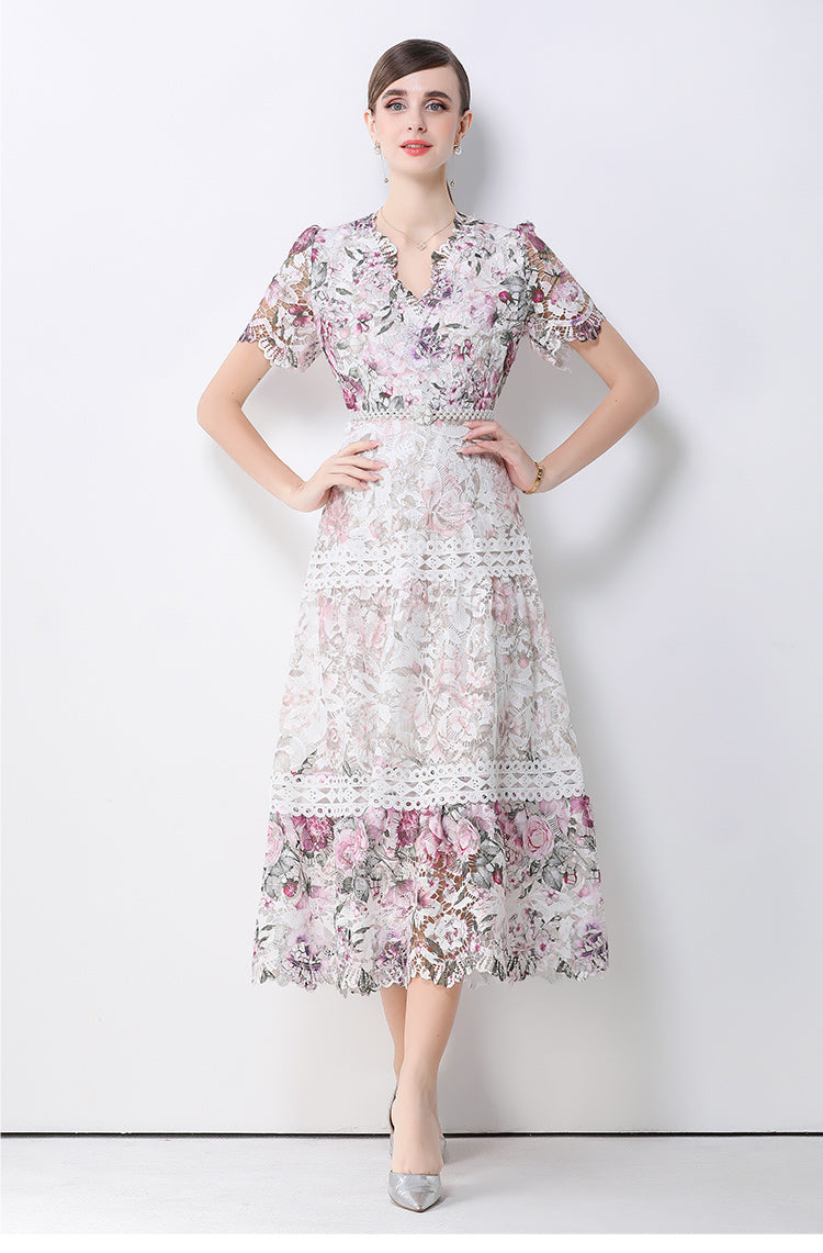Secret Garden Scalloped Lace Gown