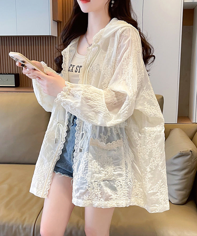 Vintage Flora Sheer Hoodie