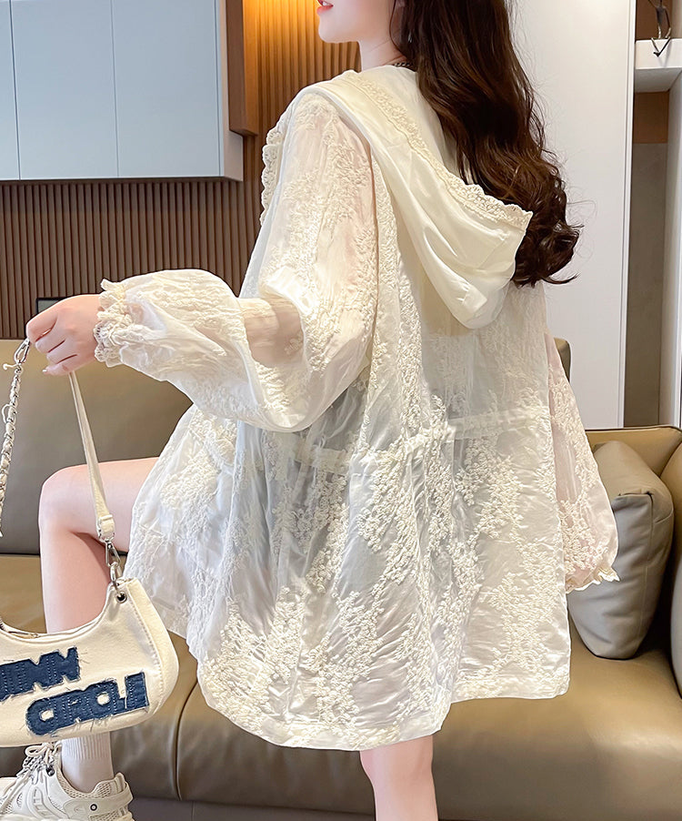 Vintage Flora Sheer Hoodie