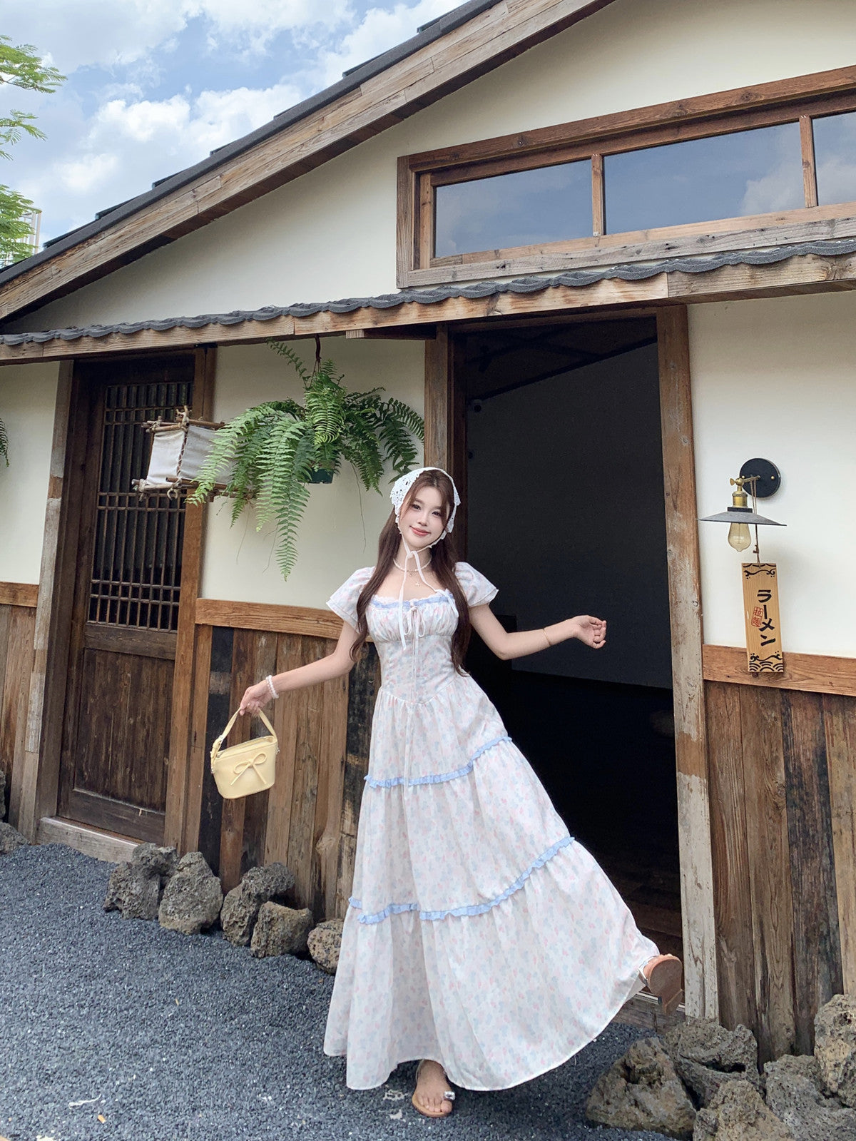 Sky Blue Floral Prairie Dress