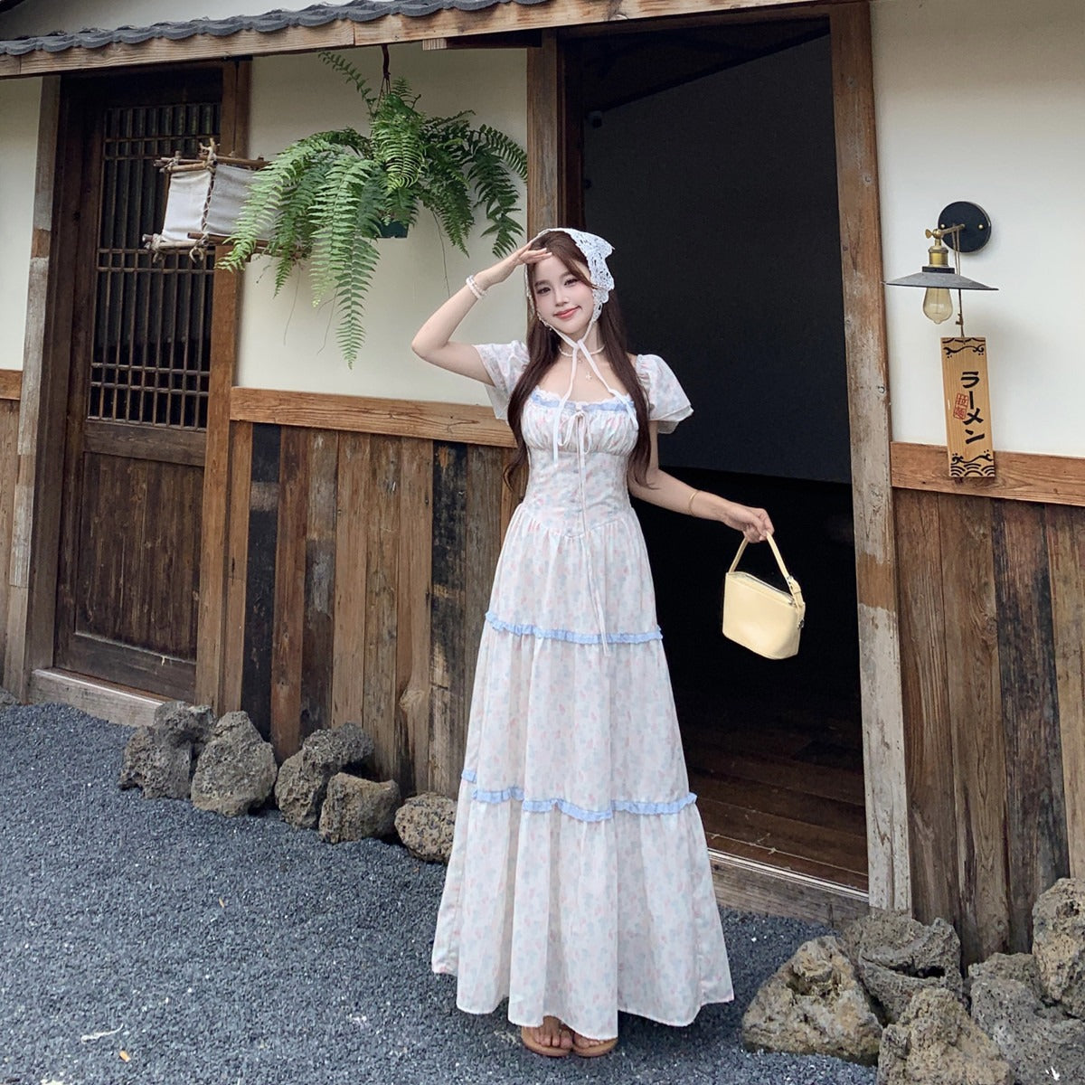 Sky Blue Floral Prairie Dress