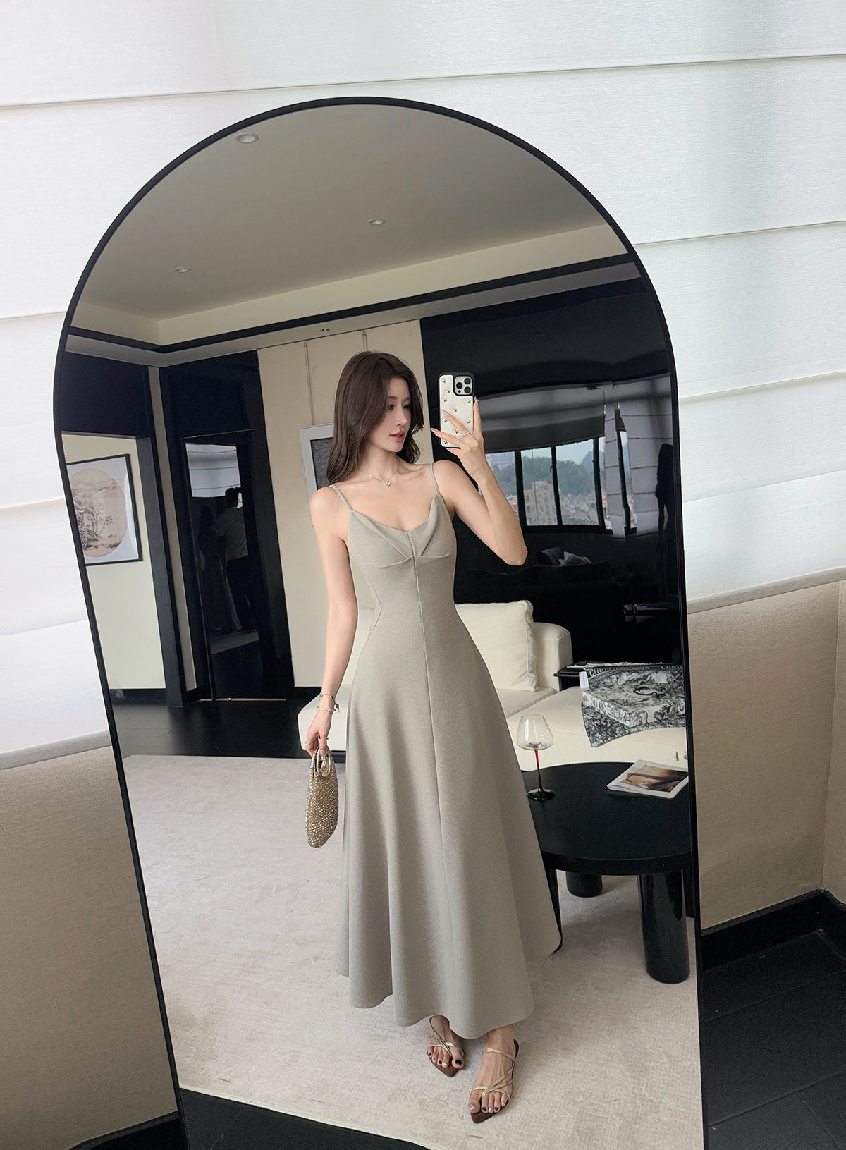 Luna Spaghetti Strap Fit-and-Flare Dress