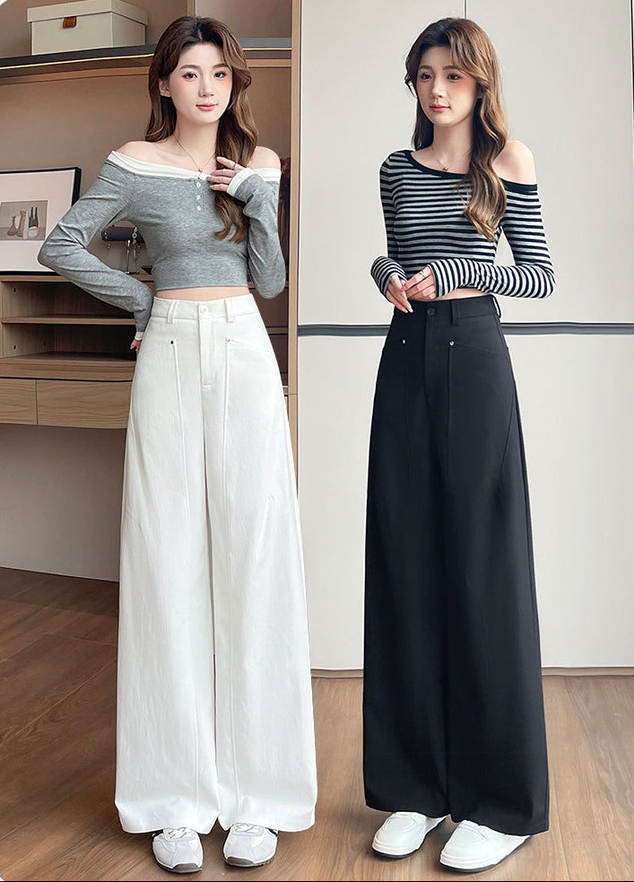Street-Style Paneled Palazzo Pants