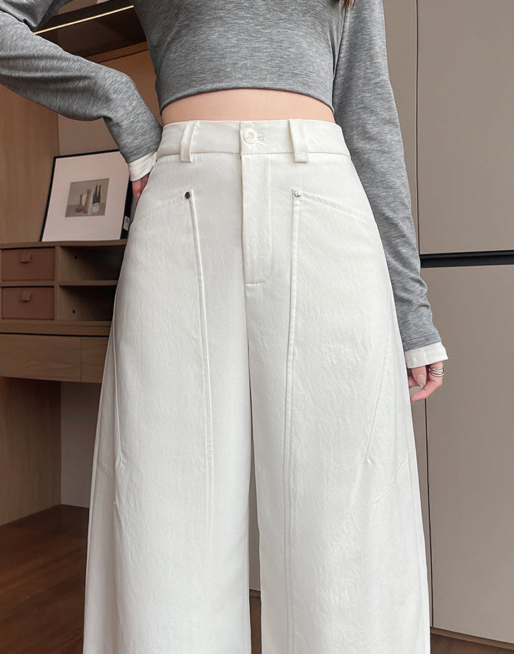Street-Style Paneled Palazzo Pants