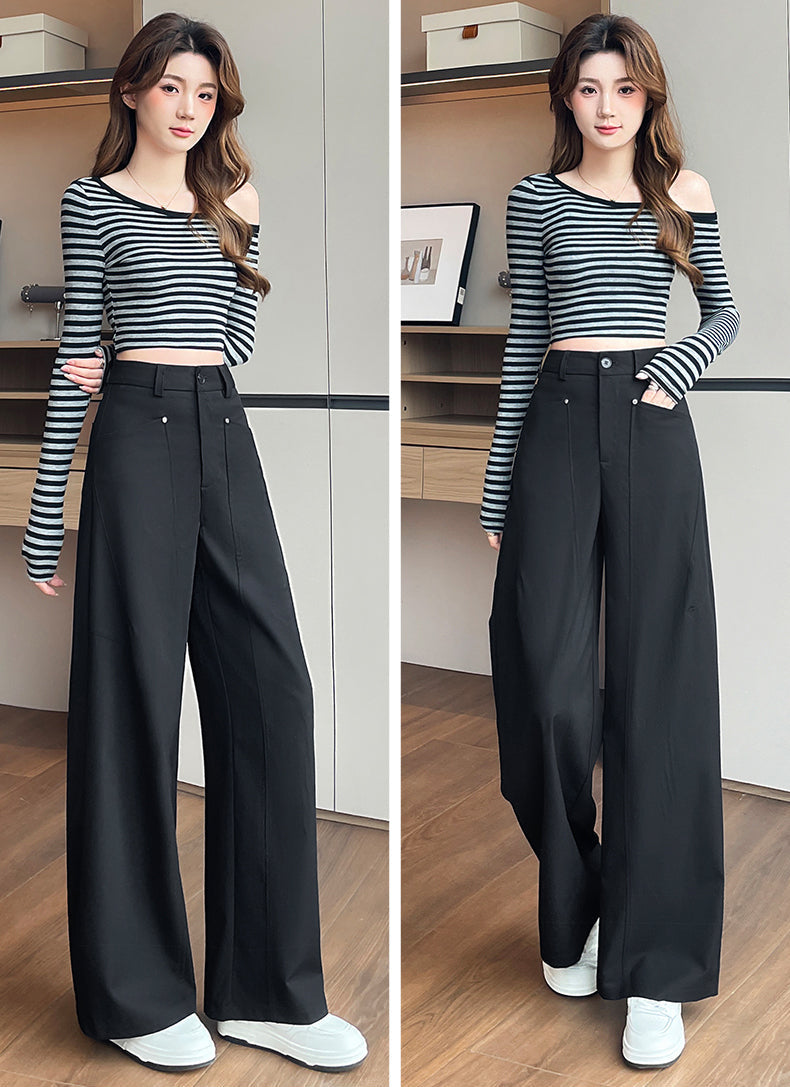 Street-Style Paneled Palazzo Pants
