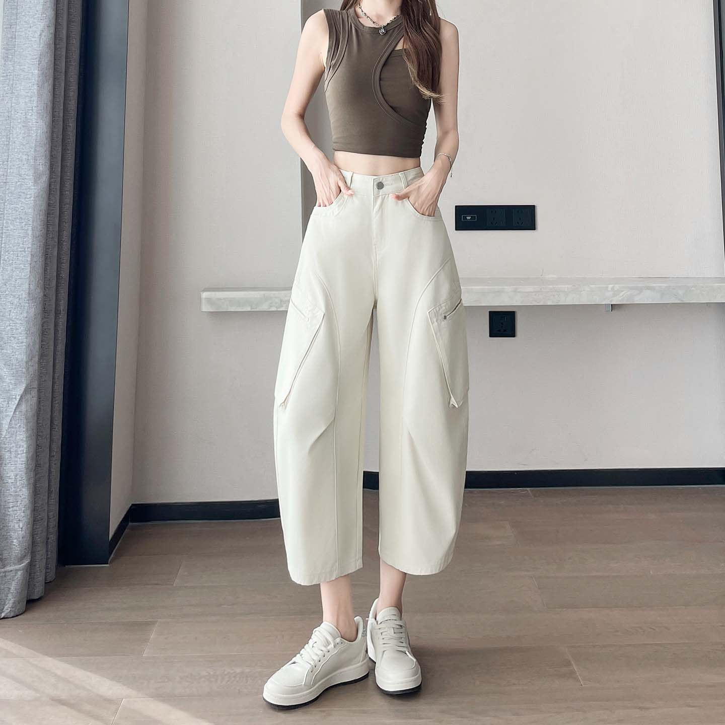 Streetwear Crop Cargo Pants