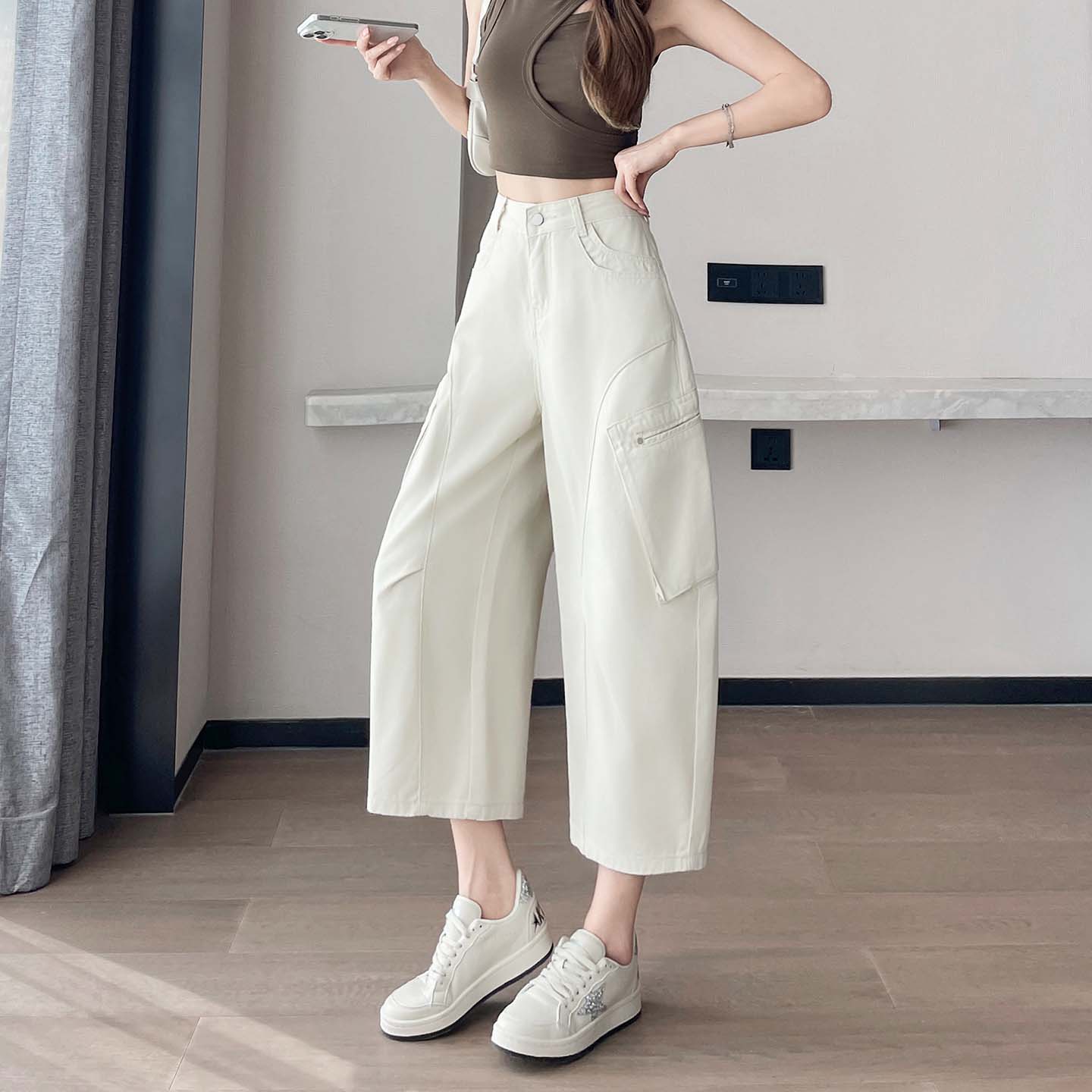 Streetwear Crop Cargo Pants