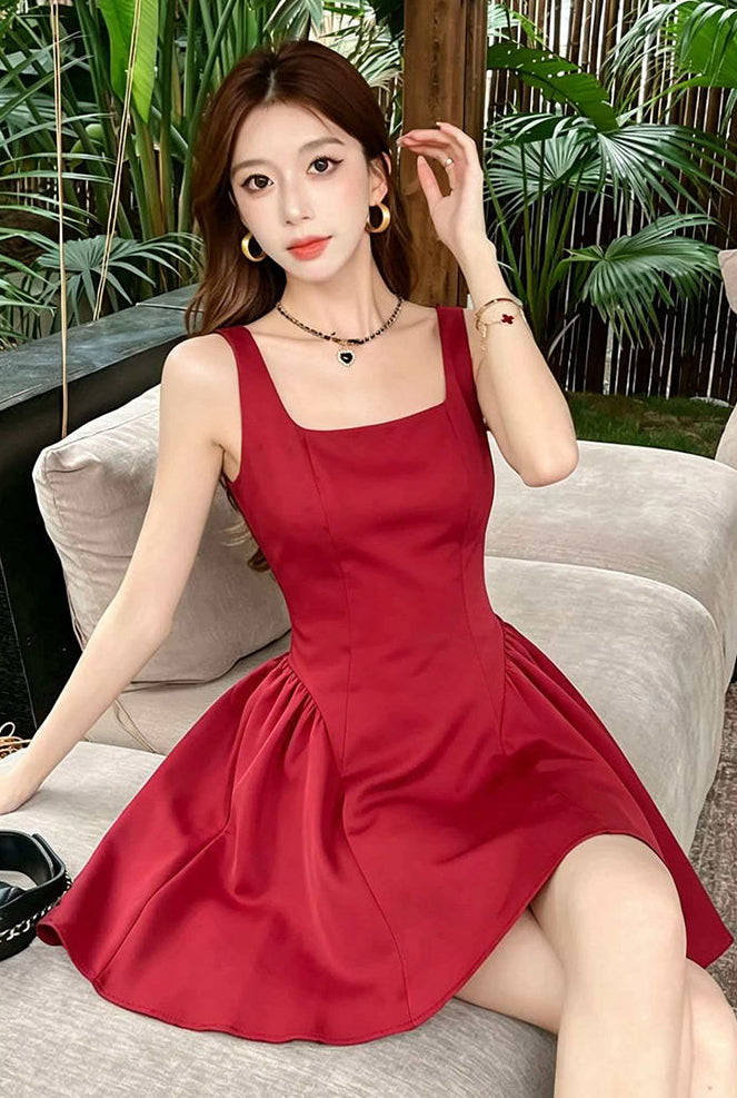 The Belle Square-Neck Flare Mini