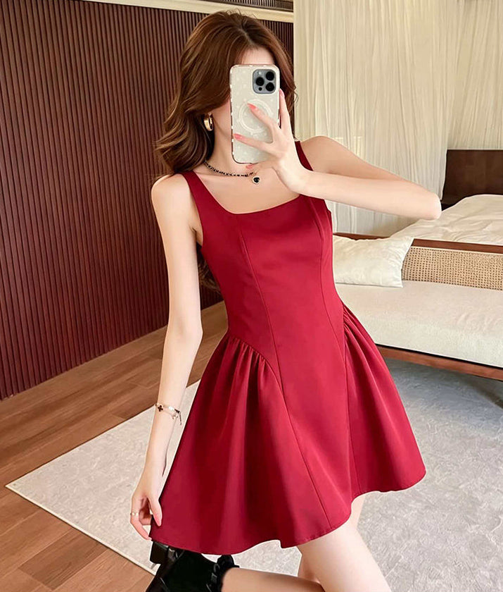 The Belle Square-Neck Flare Mini
