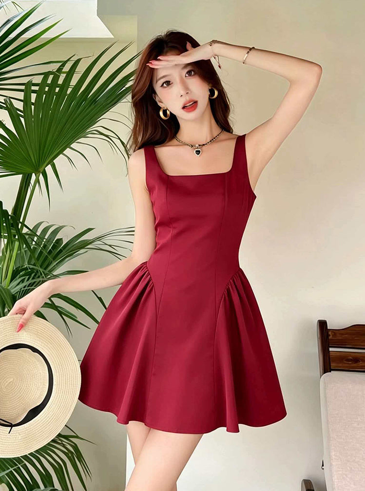 The Belle Square-Neck Flare Mini