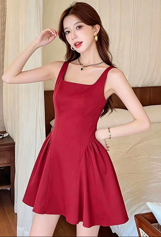The Belle Square-Neck Flare Mini