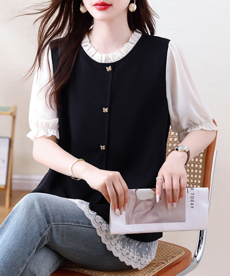 The Clara Layered Blouse-Plus Size
