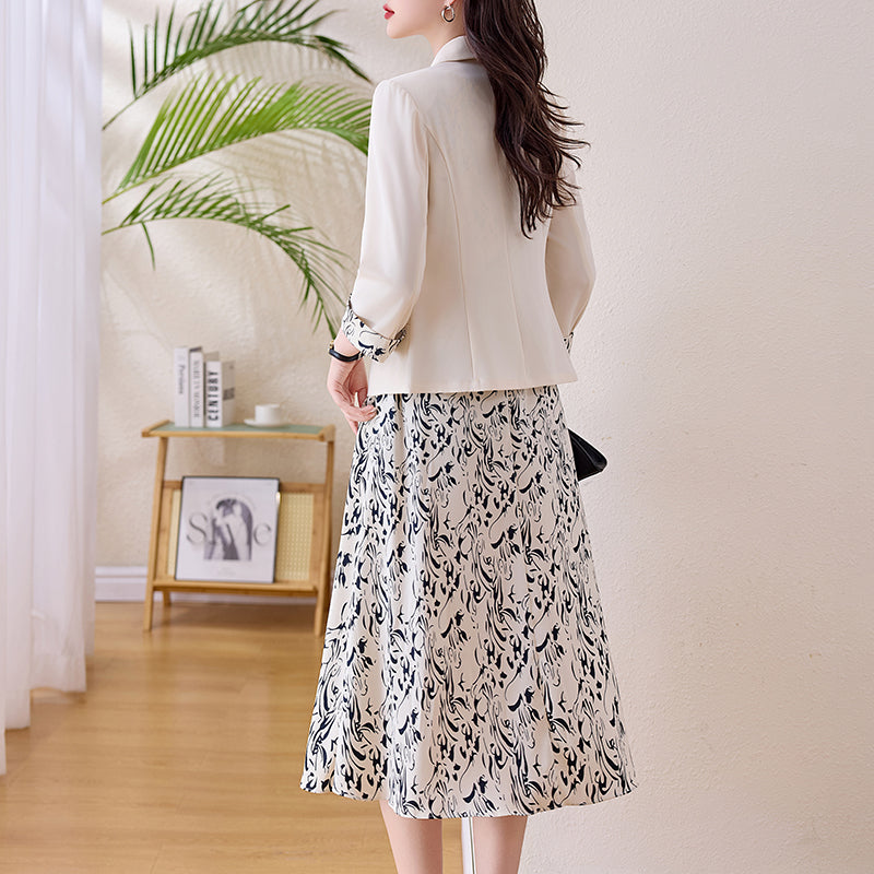 The Executive Grace Floral Dress & Blazer Set