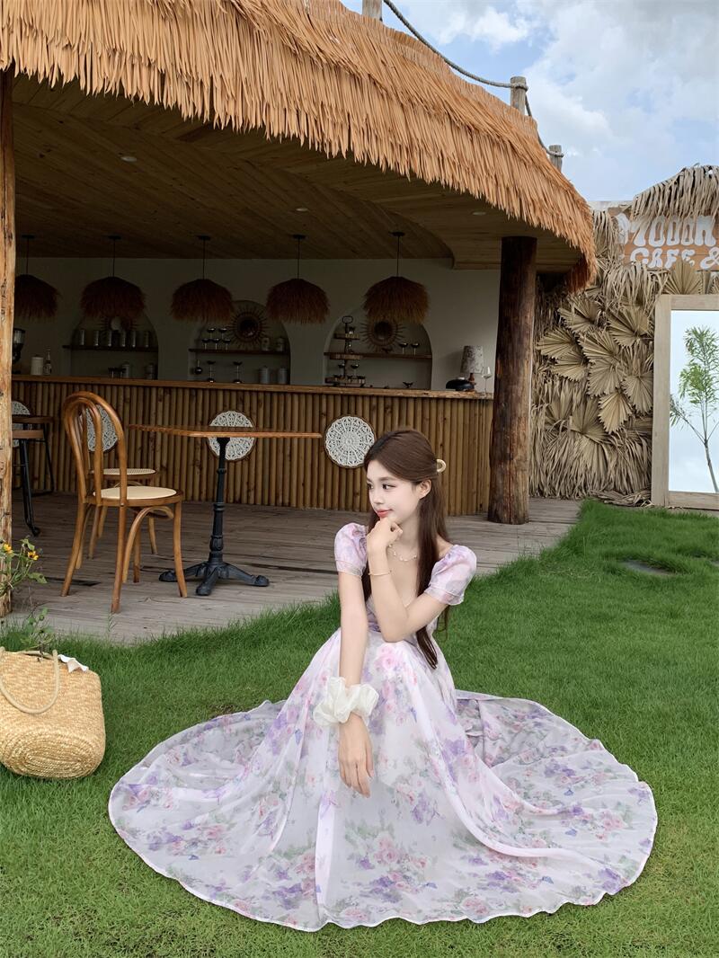 The Fragrant Dreams V-Neck A-Line Maxi Dress
