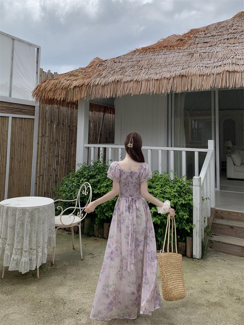 The Fragrant Dreams V-Neck A-Line Maxi Dress
