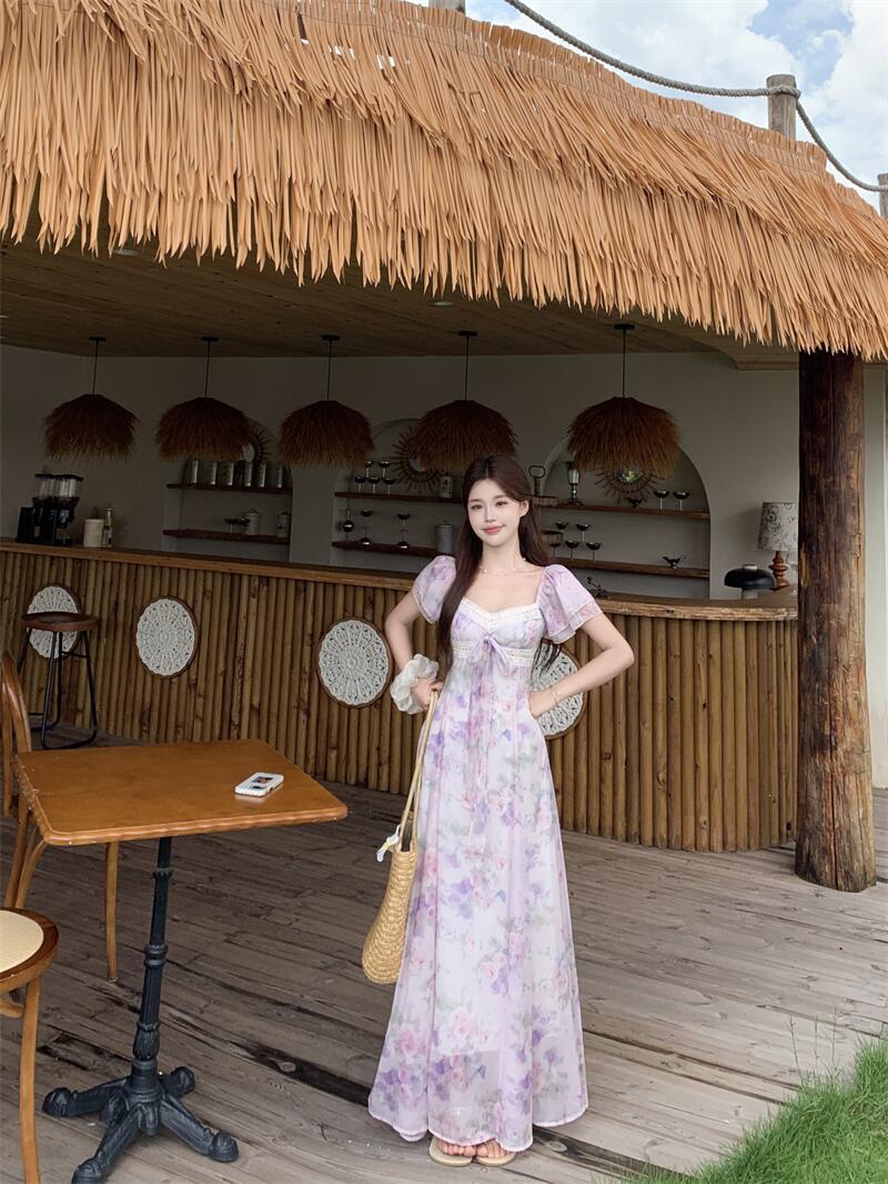 The Fragrant Dreams V-Neck A-Line Maxi Dress