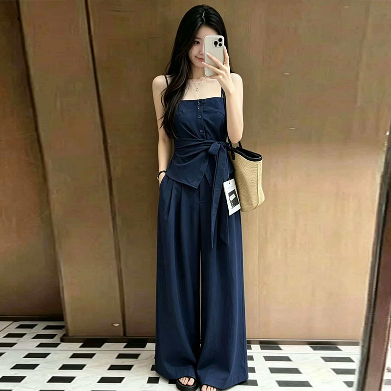 The Horizon Strapless Cami & Wide-Leg Trouser Set