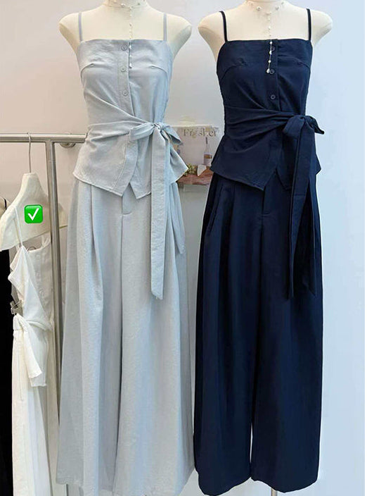 The Horizon Strapless Cami & Wide-Leg Trouser Set