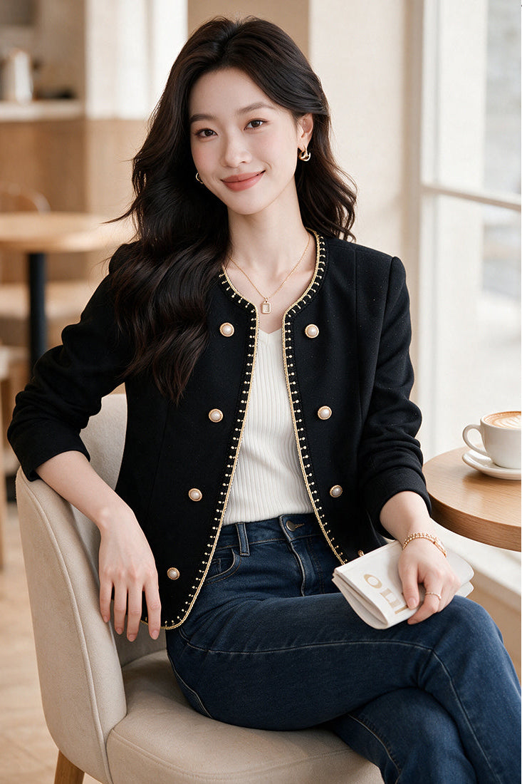 The K-Style Braided Pearl Short Jacket