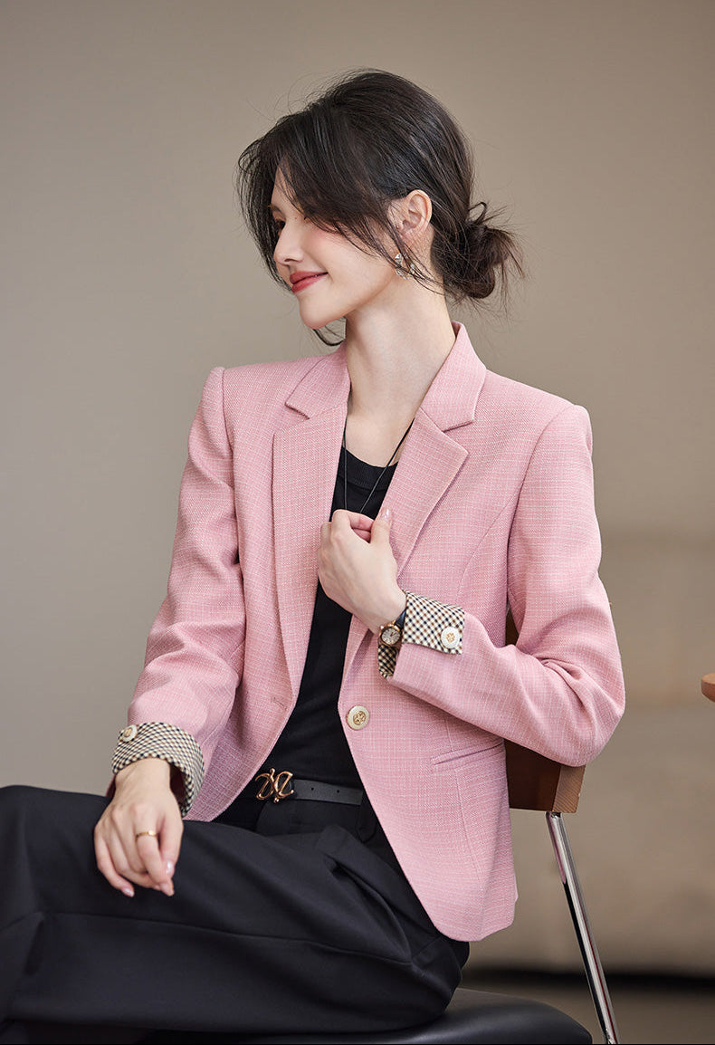 The Metro Contrast-Cuff Blazer