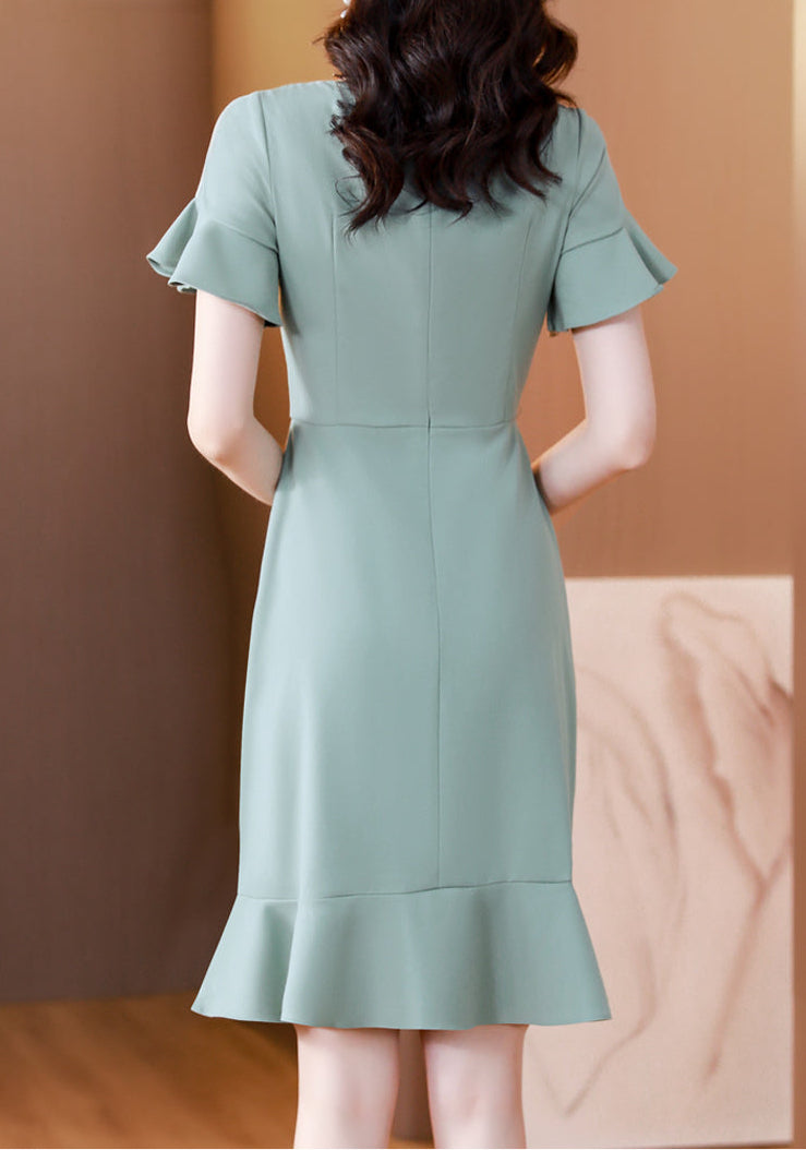 The Sage Flounce Sleeve Midi Dress