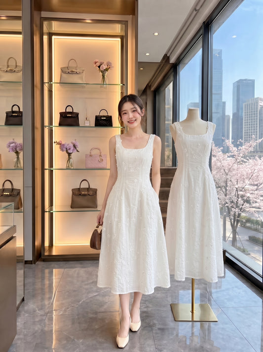 The Sakura Bloom Floral Midi Dress