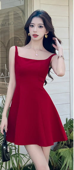 Midnight Romance Fit And Flare Mini-Bow Back Cocktail Dress
