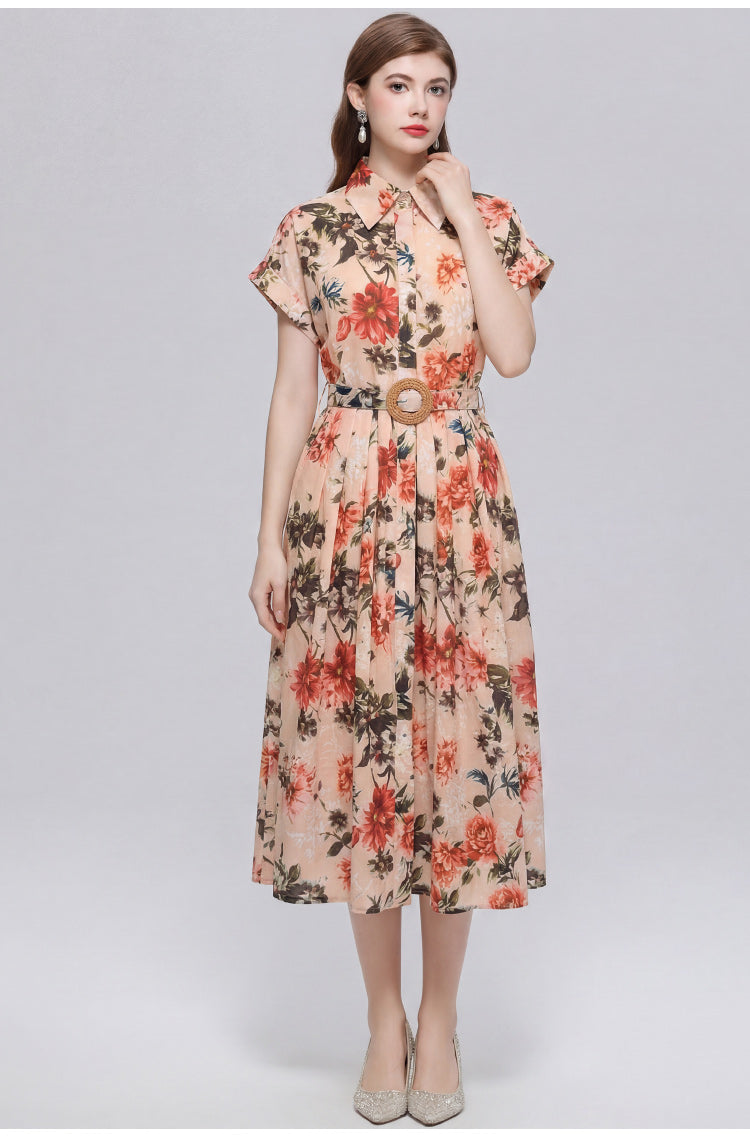 Tuscan Sun Floral Midi Dress