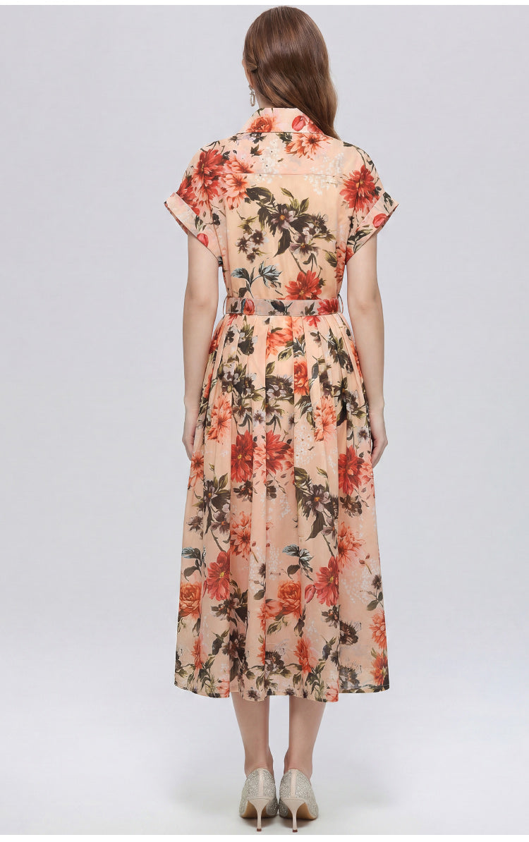 Tuscan Sun Floral Midi Dress
