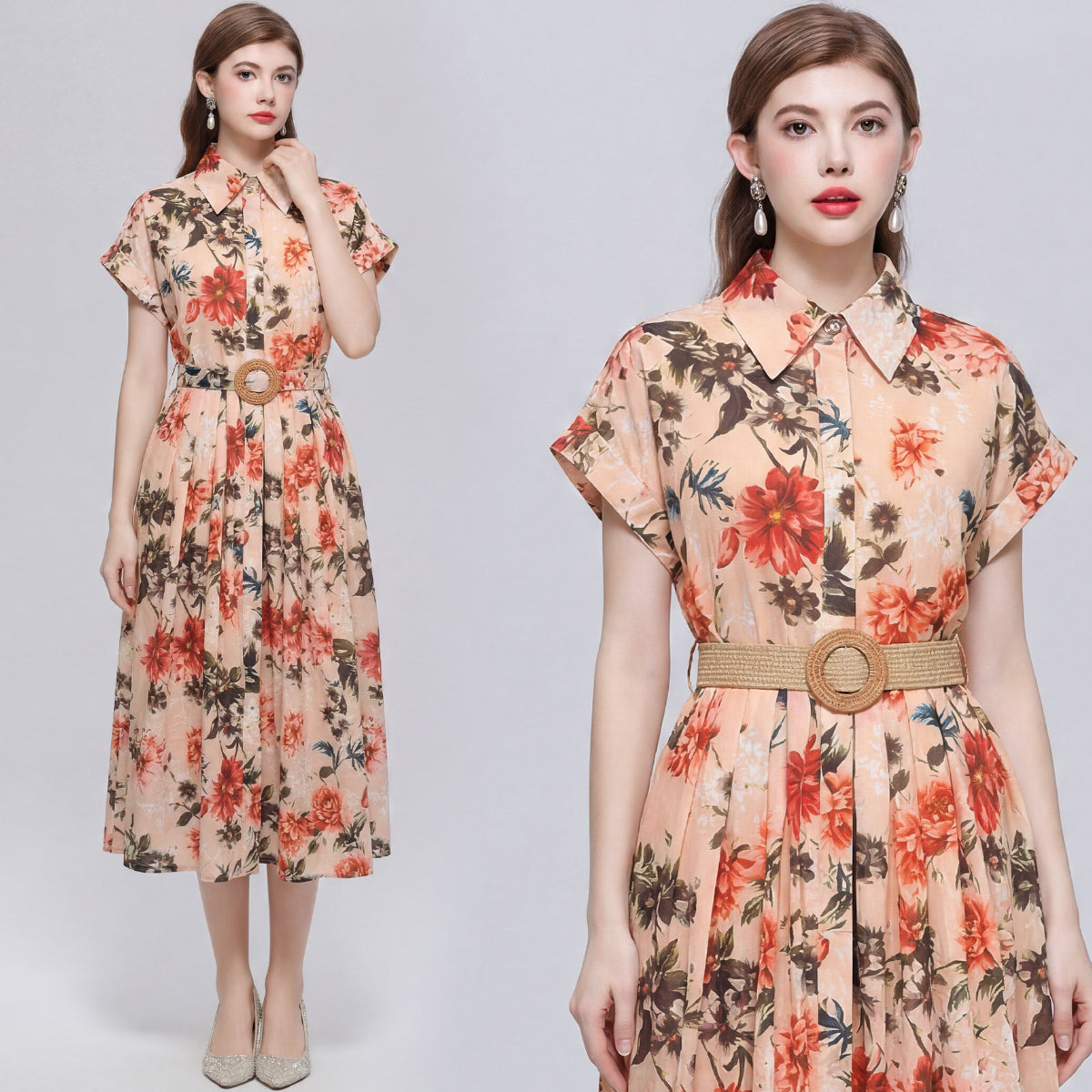 Tuscan Sun Floral Midi Dress