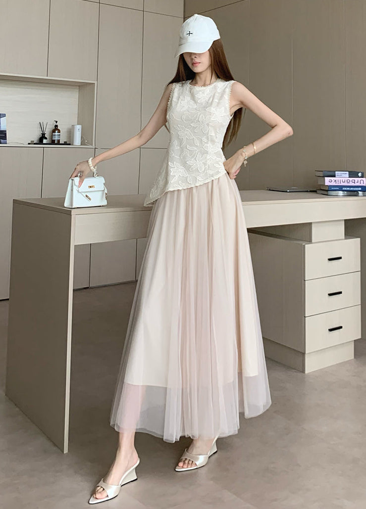 Fairytale Floral Embroidered Tulle Co-ord Set