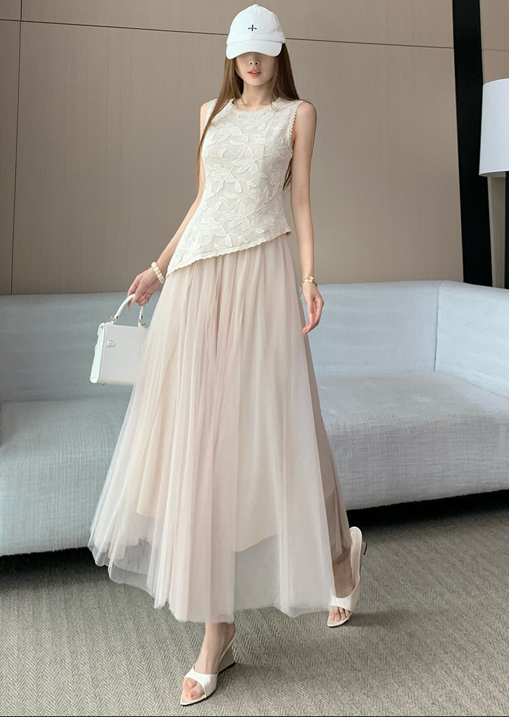 Fairytale Floral Embroidered Tulle Co-ord Set