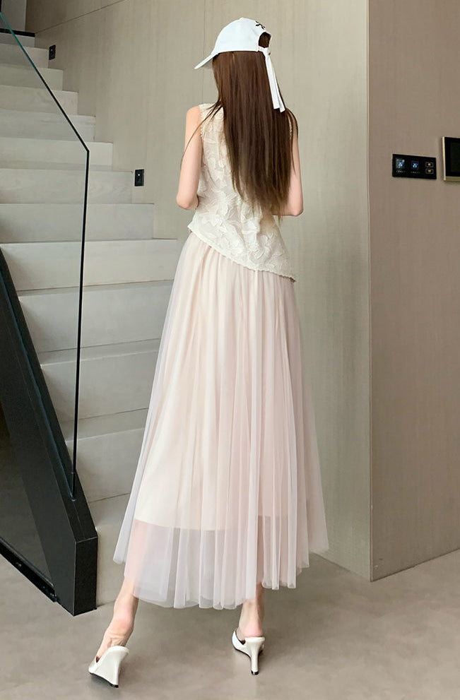 Fairytale Floral Embroidered Tulle Co-ord Set