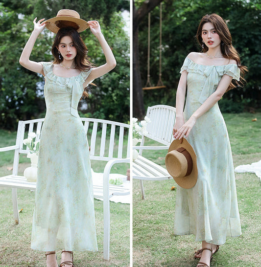 Meadow Muse French Vintage Floral Gown
