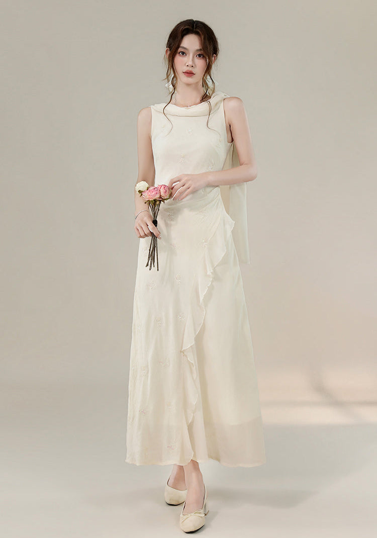 Whisper Wind Sheer Cape Dress