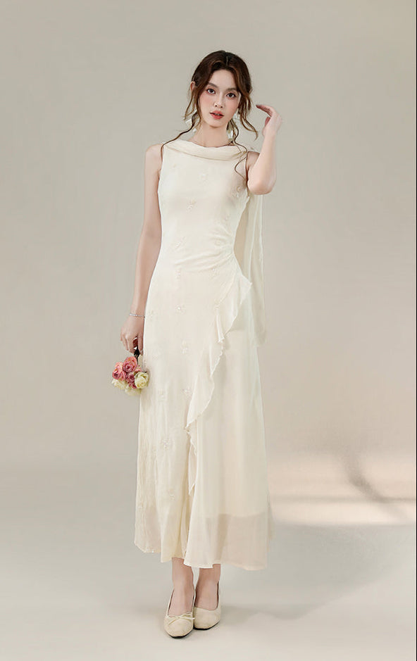 Whisper Wind Sheer Cape Dress