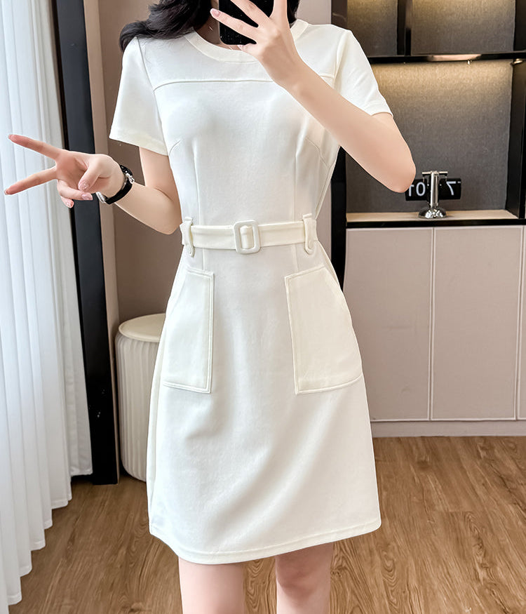 Audrey A-Line Belted Midi Dress
