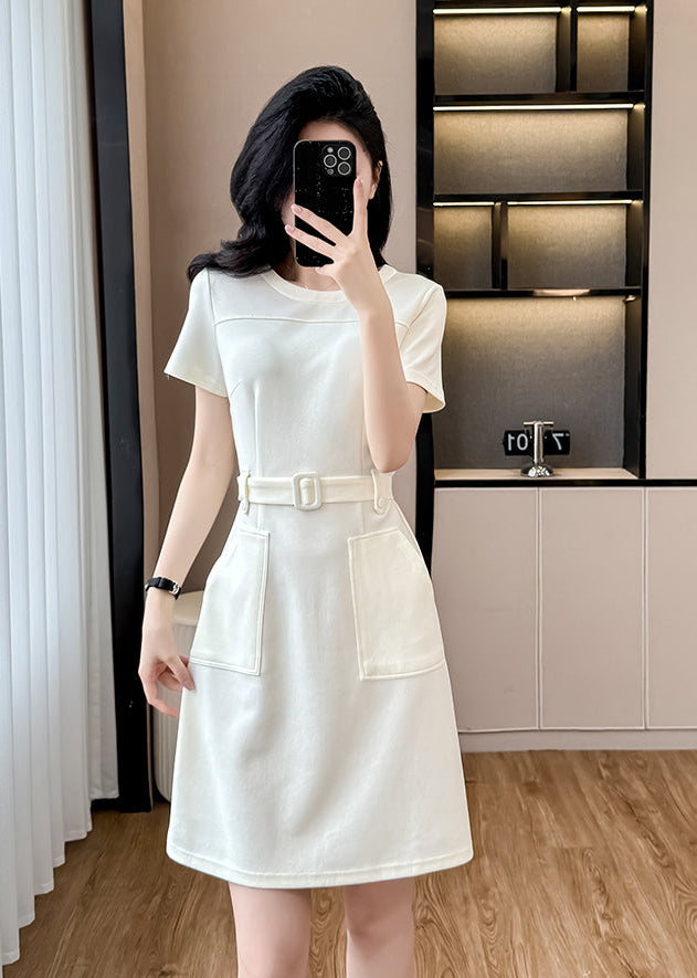 Audrey A-Line Belted Midi Dress
