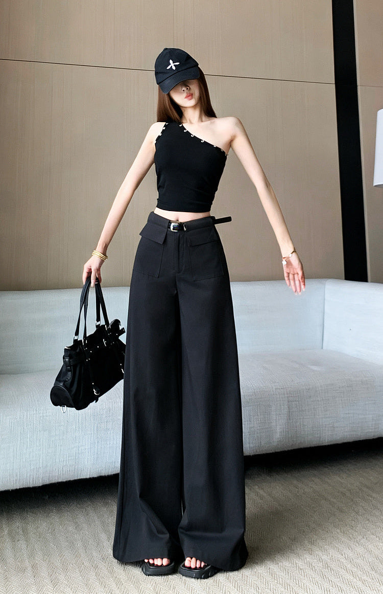 High-Waist Korean Style-Wide-Leg Pants For Women