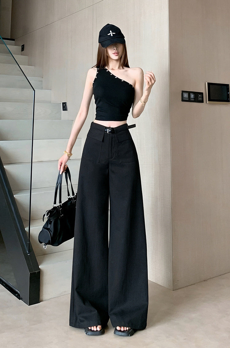 High-Waist Korean Style-Wide-Leg Pants For Women