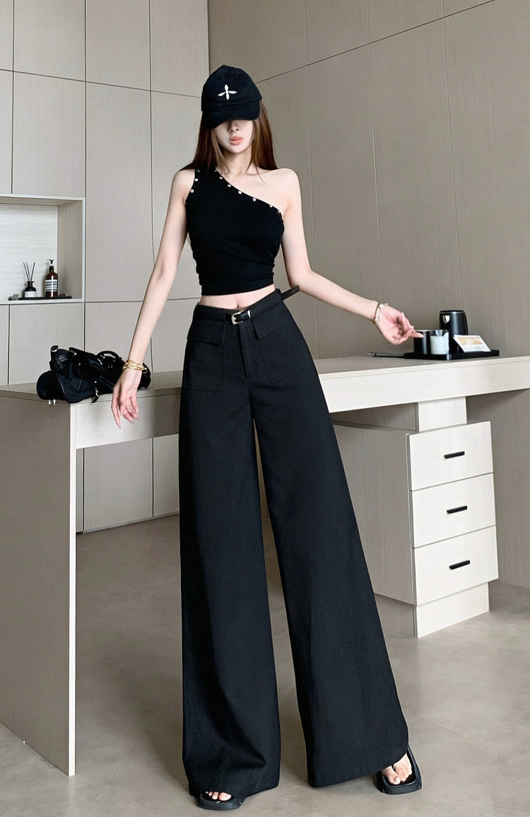 High-Waist Korean Style-Wide-Leg Pants For Women