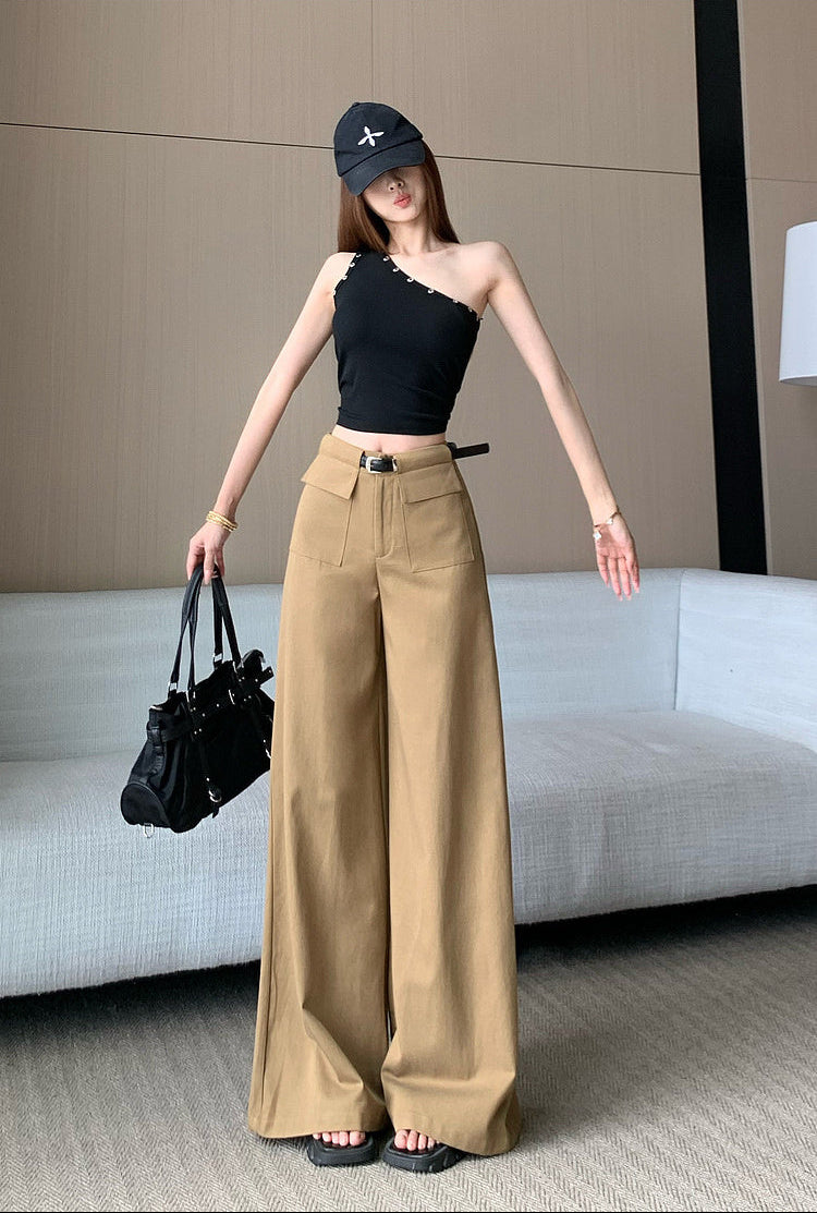High-Waist Korean Style-Wide-Leg Pants For Women